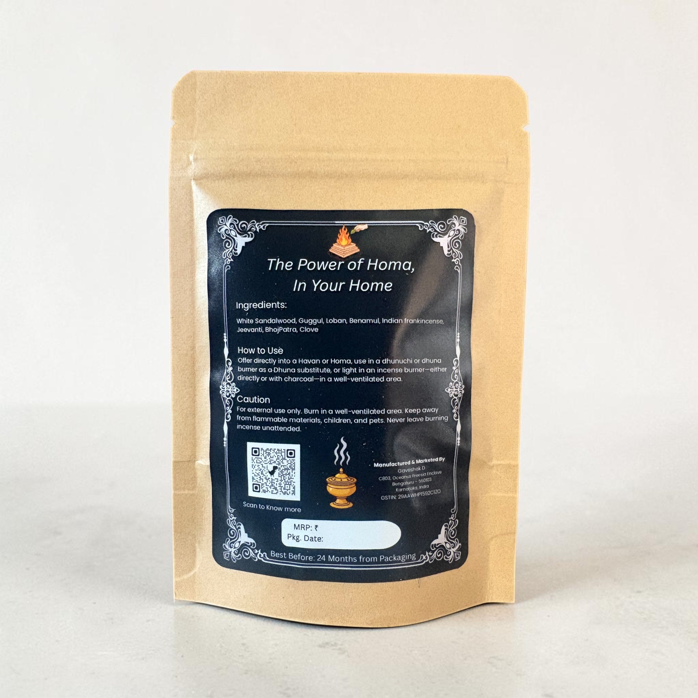 Gaveshak D - Aura Cleanse Herbal Incense Burning Powder| Havan, Homa & Dhoop Powder | 100% Herbs & Resin Blend
